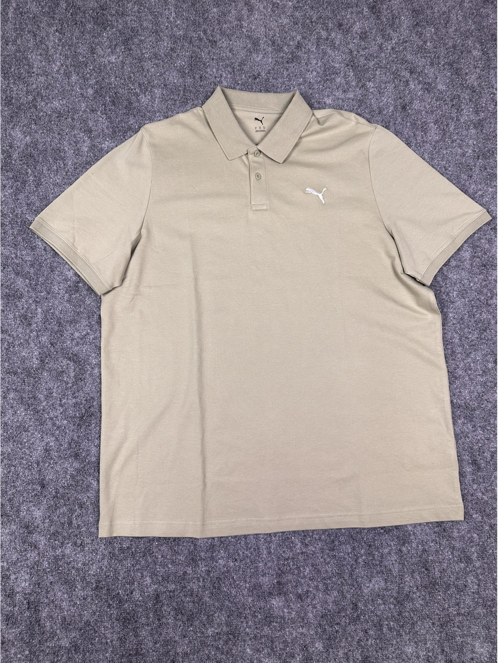 Puma Men's Polo Shirt XL Beige Casual Golf Shirt